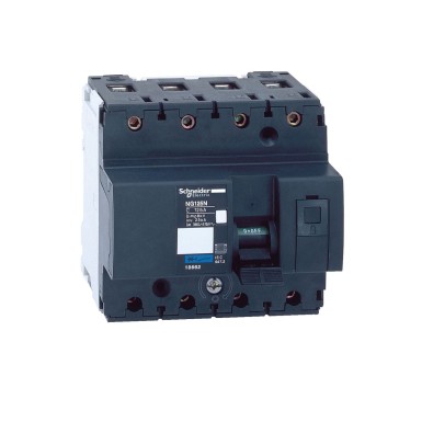 18660 - Schneider Electric - Minikaitselüliti (MCB), Acti9 NG125N, 4P, 100A, C-kõver, 25kA (IEC/EN 60947-2)