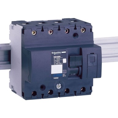 18673 - Schneider Electric - Minikaitselüliti (MCB), Acti9 NG125N, 4P, 100A, D-kõver, 25kA (IEC/EN 60947-2)