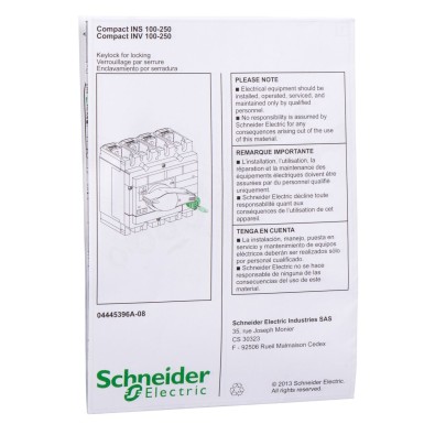 31087 - Schneider Electric - Compact INS/INV - Ronis või Profalux lukustuslukk - mehaaniline seade
