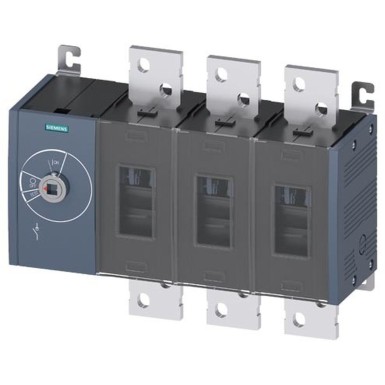 3KD5230-0RE10-0 - Siemens - Lülituskatkesti 1250 A, suurus 5, 3P eesmine töömehhanism vasakule Põhiseadme käepidemeta lamedate klemmidega