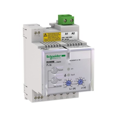 56193 - Schneider Electric - Jääkvoolu jälgimise relee, VigiPacT RH99M, 30mA-30A, 220/240VAC 50/60Hz, DIN rööpale paigaldatav.