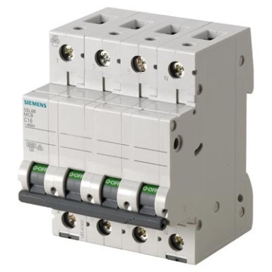 5SL6620-7 - Siemens - Minikaitselüliti 400 V 6kA, 3+N-pooluseline, C, 20 A