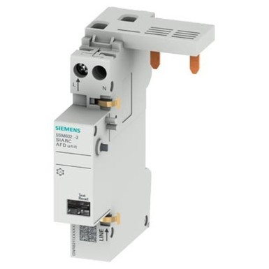 5SM6021-2 - Siemens - AFDD tuletõkkeplokk, 1-16 A 230 V CB ja RCBO jaoks 1+N 2MW