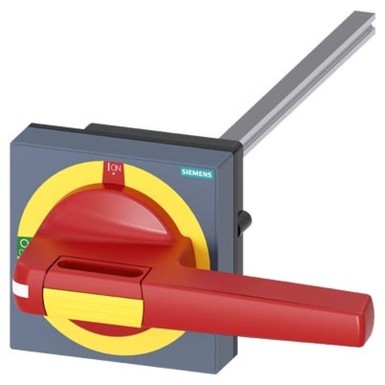 8UD1151-3AF25 - Siemens - Ukse ühendamise pöörlev toimimismehhanism Tolerantside kompenseerimisega avariiväljalülitus Suurus 100x 100, võlli 10x 10, 300 mm, 0-I, komplektne seade Käepide Suurus 140 mm Lisavarustus 3KD suurus 4, 3KF suurus 4 jaoks