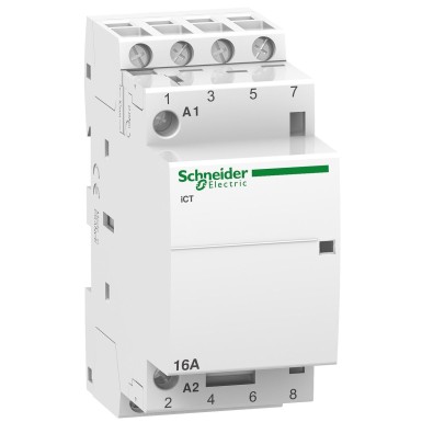 A9C22814 - Schneider Electric - Acti9, iCT käsitsi juhitav kontaktor 16A 2NO 230-240VAC 50Hz