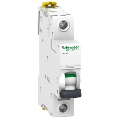 A9F79163 - Schneider Electric - Minikaitselüliti (MCB), Acti9 iC60N, 1P, 63A, C-kõver, 6kA/10kA