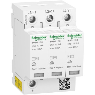 A9L16382 - Schneider Electric - Acti9 Ülelainepäästja iPRD1 12.5r - debro type1 - 3P - 350V - signaalaruandlus - TT TN