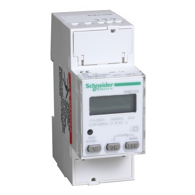 A9MEM2150 - Schneider Electric - modulaarne ühefaasiline energiamõõtja iEM2150 - 230V - 63A koos Modbus kommunikatsiooniga