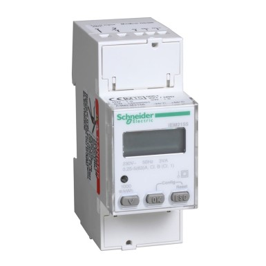 A9MEM2155 - Schneider Electric - modulaarne ühefaasiline energiamõõtja iEM2155 - 230V - 63A koos Modbus kommunikatsiooniga - MID
