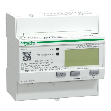A9MEM3110 - Schneider Electric - Acti9 iEM - kolmekordne energiamõõtja - 63A - impulsid - MID