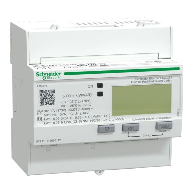 A9MEM3210 - Schneider Electric - Acti9 iEM - tri-energiamõõtja - TI - impulsid - MID