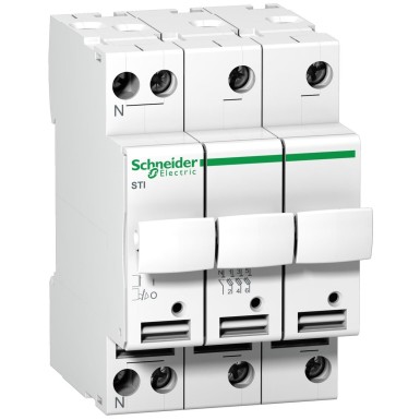 A9N15658 - Schneider Electric - Acti9 STI - sahtli kaitselüliti - 3P+N - 25A - 10,3x38mm kaitsme jaoks