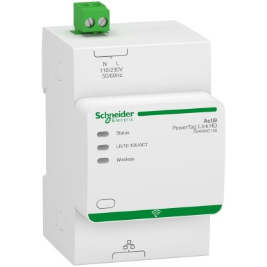 A9XMWD100 - Schneider Electric - PowerTag Link HD - traadita sõlmpunkt Modbus TCP/IP-le - 100 traadita andurit
