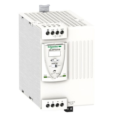 ABL8RPS24100 - Schneider Electric - Phaseo ABL8 - lülitatav toiteallikas - 10A - 200 kuni 500V ühe-/kahefaasiline - 24Vdc