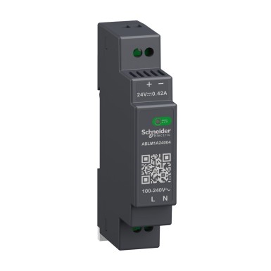 ABLM1A24004 - Schneider Electric - Modicon ABL - lülitusvooluallikas - 0,4A - 100 kuni 240 Vac ühe-/kahefaasiline - 24 Vdc