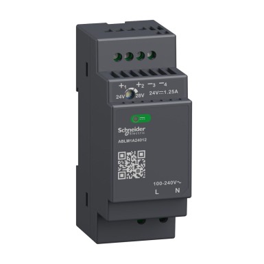 ABLM1A24012 - Schneider Electric - Modicon ABL - lülitusvooluallikas - 1,2A - 100 kuni 240 VAC ühe-/kahefaasiline - 24 Vdc