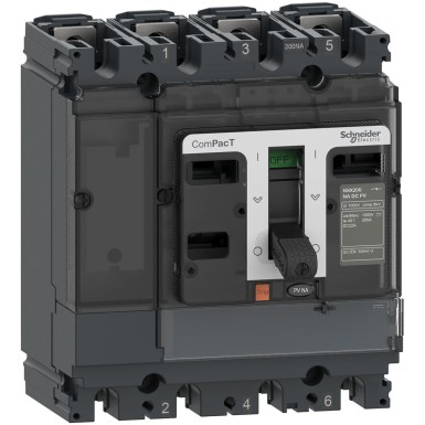 C104100D1S - Schneider Electric - Lülituskatkesti, ComPacT NSX100NA DC PV, 4P, fikseeritud, 100A nimiväärtus, 1000V