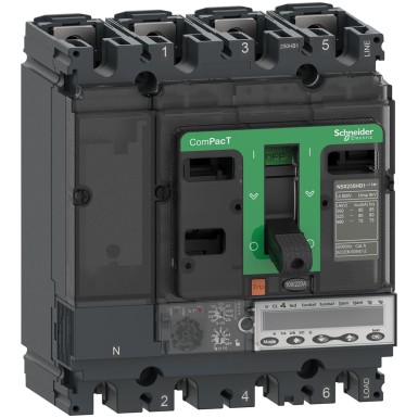 C10R36M025 - Schneider Electric - Kaitselüliti, ComPacT NSX100R, 200kA/415VAC, 3P, MicroLogic 6.2E-M päästik 25A