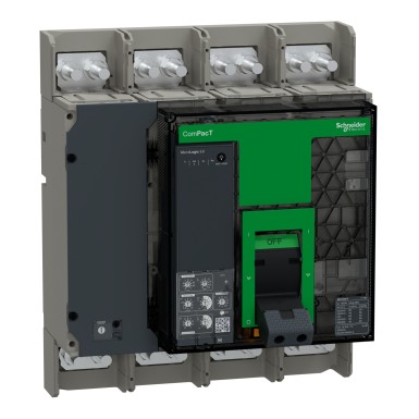 C125H32AFM - Schneider Electric - Circuit breaker, ComPacT NS1250H, 70kA at 415VAC, 3P, fixed, manually operated, MicroLogic 2.0A control unit, 1250A