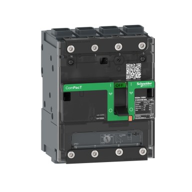 C12E4TM160L - Schneider Electric - Kaitselüliti, ComPacT NSXm 160E, 16kA/415VAC, 4 poolust 4D (neutraal täielikult kaitstud), TMD väljalülitusseade 160A, EverLink kinnituskohad.