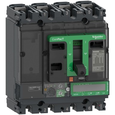 C25N47E250 - Schneider Electric - Kaitselüliti, ComPacT NSX250N, 50kA/415VAC, 4P, MicroLogic Vigi 7.2E päästikuga 250A