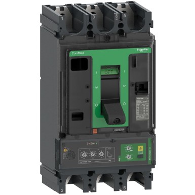 C40F34V400 - Schneider Electric - Kaitselüliti, ComPacT NSX400F, 36kA/415VAC, 3P, MicroLogic Vigi 4.3 päästik 400A.