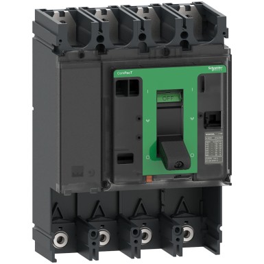 C40F4 - Schneider Electric - Kaitselüliti põhiraam, ComPacT NSX400F, 36kA/415VAC, 4 poolust, 400A raami nimivõimsus, ilma päästikuseadmeta.