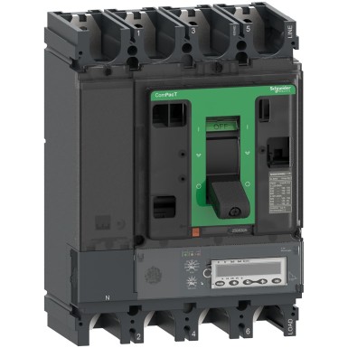 C63W45E630 - Schneider Electric - Kaitselüliti, ComPacT NSX630HB2, 100kA/690VAC, 4P, MicroLogic 5.3E päästik 630A.