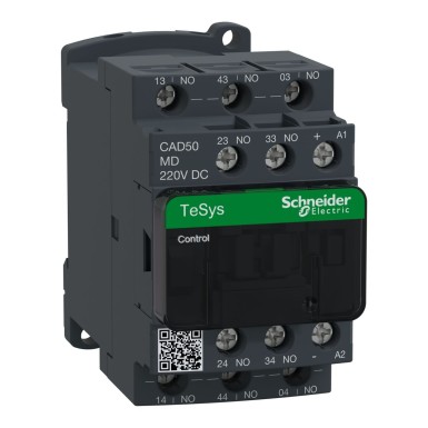 CAD50MD - Schneider Electric - Juhtimisrelee, TeSys Deca, 5NO, 0 kuni 690V, 220VDC standardspiraal, kruviklamber.