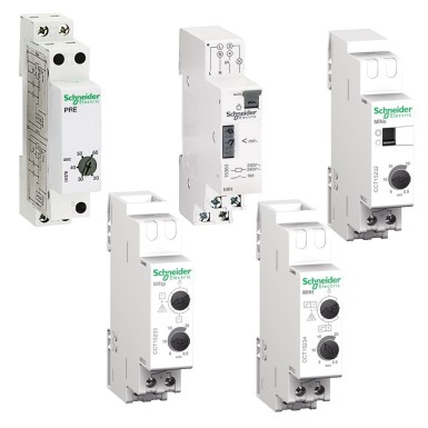 CCT15233 - Schneider Electric - Acti9 MINp - taimer 30s..20mn/1h - kontakt 16A/230Vac - kauglülitusfunktsioon