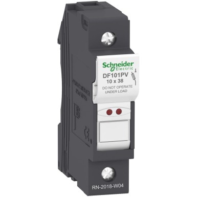DF101PV - Schneider Electric - Kaitsmekandja, TeSys DF, 1P, 32A, fotoelektriline 1000VAC, kaitsme suurus 10x38mm