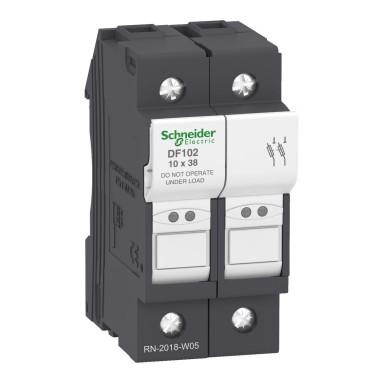 DF102 - Schneider Electric - Kaitsmekandja, TeSys DF, 2P, 32A, 690VAC, kaitsme suurus 10x38mm.