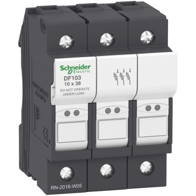DF103 - Schneider Electric - Kaitsmekandja, TeSys DF, 3P, 32A, 690VAC, kaitsme suurus 10x38mm