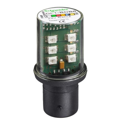 DL1BDB6 - Schneider Electric - LED-pirn, Harmony XVB, BA 15d, sinine, pidevvalgus, 24V AC/DC