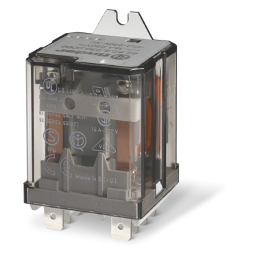 628282300000 - Finder - Elektrimehaaniline elektrirelee; paigaldus Faston 250 (6,3x0,8mm) otsikutesse; 2CO 16A; AGCDO kontaktid; mähis 230V AC; RTI kaitseaste; paigaldatud äärik; Valikud: Ei