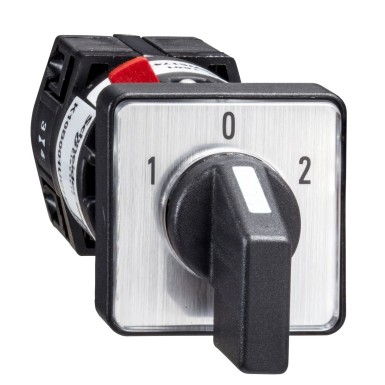 K10F003UCH - Schneider Electric - Nokk-ümberlüliti, Harmony K, Ш16 või 22mm , plastik, 3P, asend 0, 60°, 10A, 30x30mm, märgistatud 1/0/2