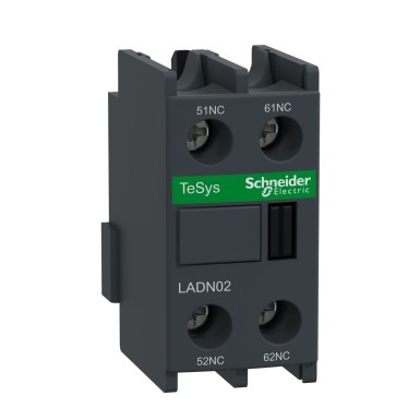LADN02 - Schneider Electric - TeSys D - eesmine lisakontaktplokk - 0NO+2O - kruviklambrite klemmid
