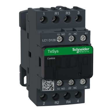 LC1D128E7 - Schneider Electric - Kontaktor, TeSys Deca, 4P(2NO+2NC), AC-1, 0 kuni 440V, 25A, 48VAC 50/60Hz mähis.