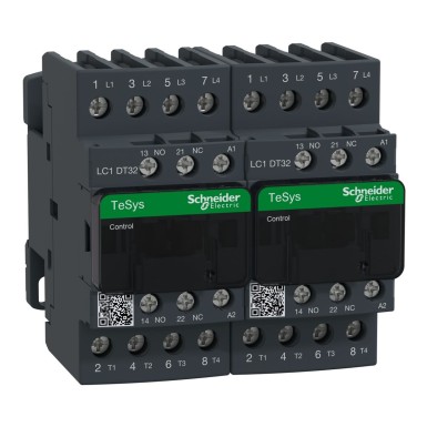 LC2DT32P7 - Schneider Electric - ümberlülituskontaktor, TeSys Deca, 4P(4 NO), AC-1, 0 kuni 440V, 32A, 230VAC mähis.