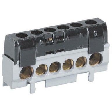 004816 - Legrand - Drivia Phase terminal block, black connection terminal block 62mm - 004816