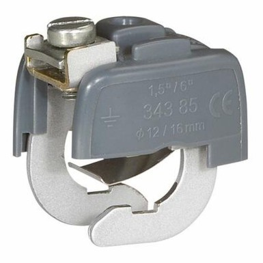 034386 - Legrand - Equipotential bonding connector for Ø18mm mini and Ø22mm maxi pipes - Ref: 034386