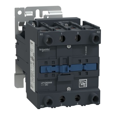 LP1D65008BD - Schneider Electric - TeSys LP1D - kontaktor - 4P (2NO+2O) - AC-1 440V - 80A - 24Vdc mähis.