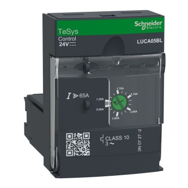 LUCA05BL - Schneider Electric - Standardjuhtimisseade, TeSys Ultra, 3P, 1,25 kuni 5A, 690VAC, termiline magnetkaitse, klass 10, 24VDC spiraal.