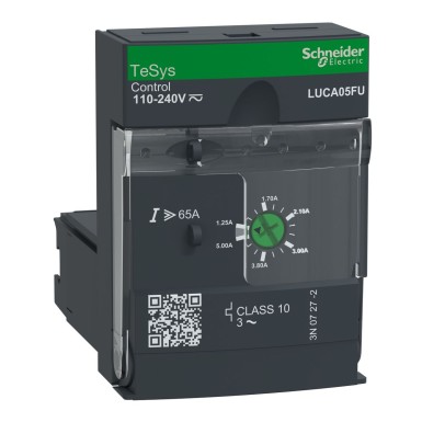 LUCA05FU - Schneider Electric - Standardjuhtimisseade, TeSys Ultra, 3P, 1,25 kuni 5A, 690VAC, termomagnetiline kaitse, klass 10, 110 kuni 240VAC/DC mähis
