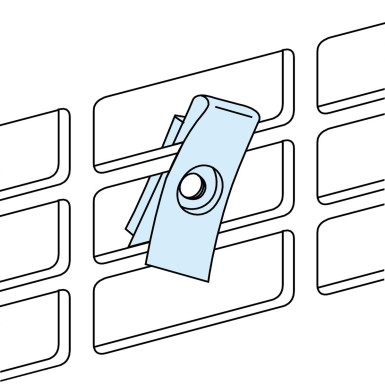 LVS03181 - Schneider Electric - PrismaSeT G Active - Kinnitatav mutterid perforeeritud plaadil - komplekt 20 - M5