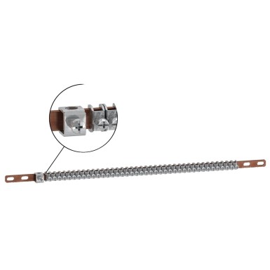 LVS04202 - Schneider Electric - Linergy TB - maanduskollektorid koos hüppeliitritega - 20 klambrit - L= 200mm - 2 tk.