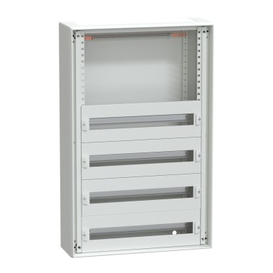 LVS08066 - Schneider Electric - Kapp, PrismaSeT G, moodulseadmetele, seinale paigaldatav, B600mm, H930mm (4R + sisend), IP30, esiplaatidega, Pack 250