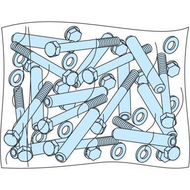 LVS08718 - Schneider Electric - PrismaSeT P Active - Kinnitusdetailid + ühendusdetailid - 10 tk komplektis