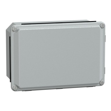 NSYDBN1510 - Schneider Electric - Metallist tööstuskast - madal tavaline kate - H155xS105xD61 - IP55 - hall RAL 7035
