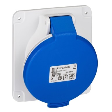 PKF32F423 - Schneider Electric - PratiKa - tööstuslik pistikupesa - 32A - IP44 - 220 - 3P - kruvidega